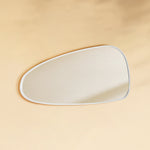 TEHOME Trequan Chrome Modern Irregular Wall Mirrors Front View2,40x18"