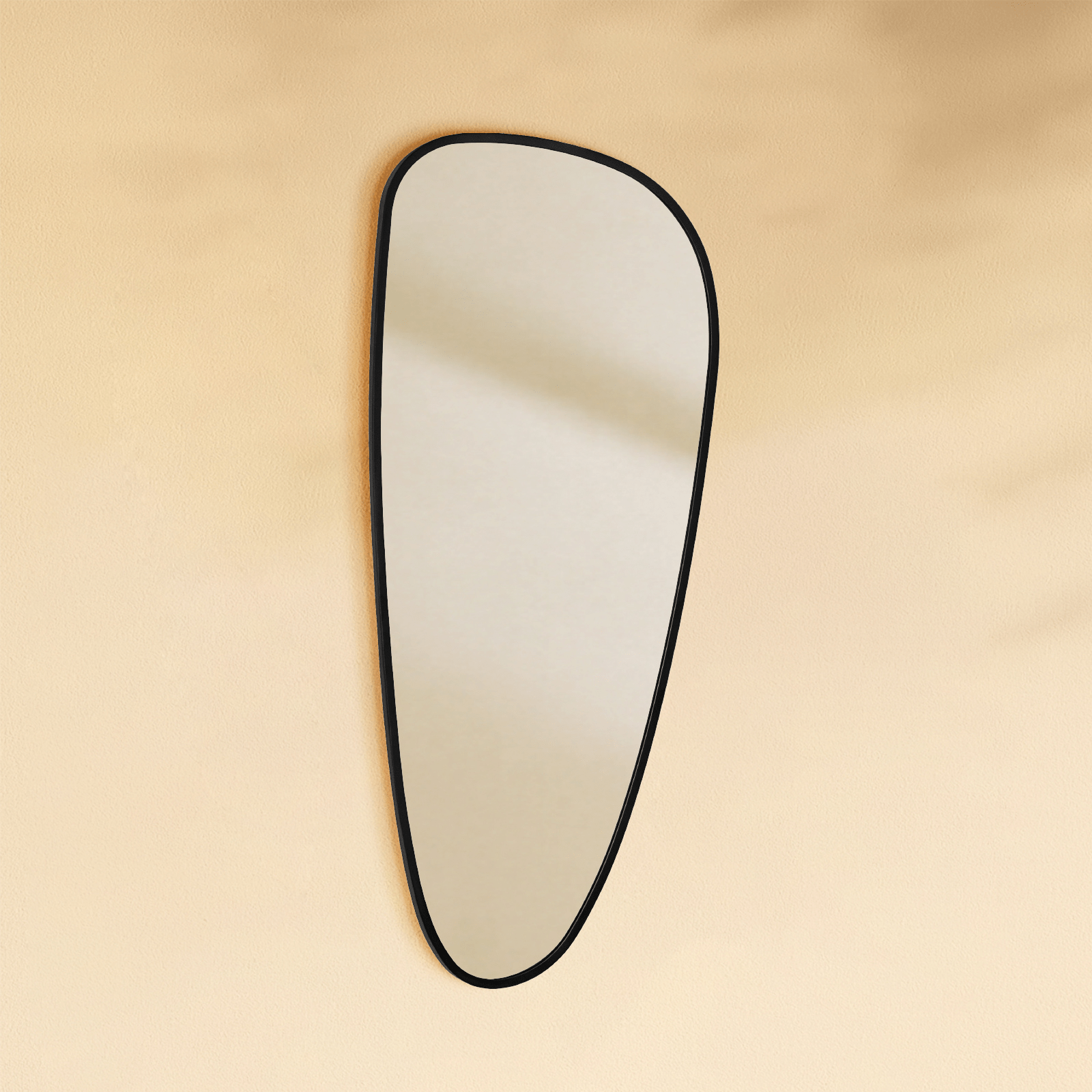 Trequan Modern Irregular Wall Mirrors GC-XY002 Black 50x22.5" TEHOME