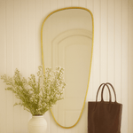 Trequan Modern Irregular Wall Mirrors GC-XY004 Chrome 40x18" TEHOME