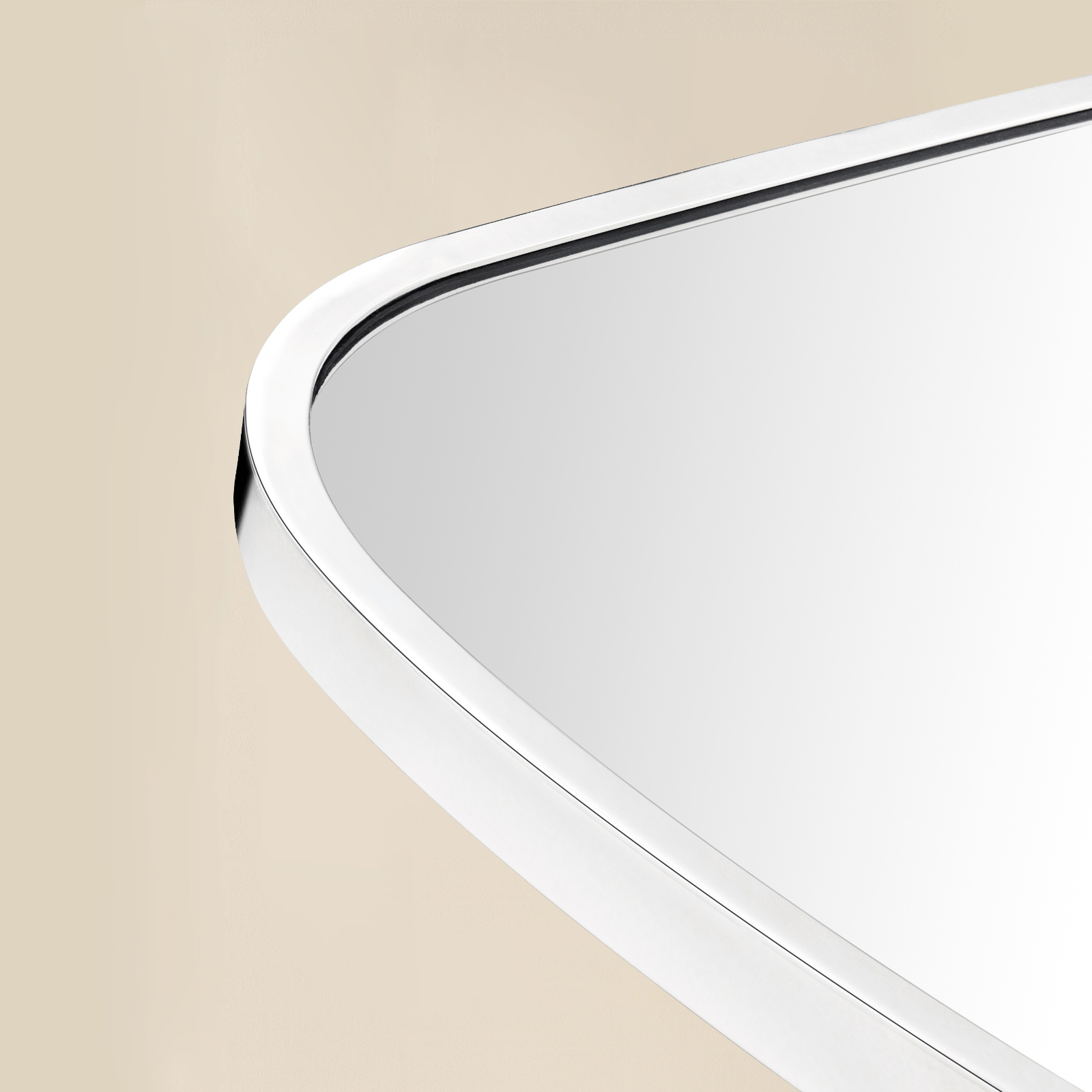 Trequan Modern Irregular Wall Mirrors GC-XY004 Chrome 40x18" TEHOME