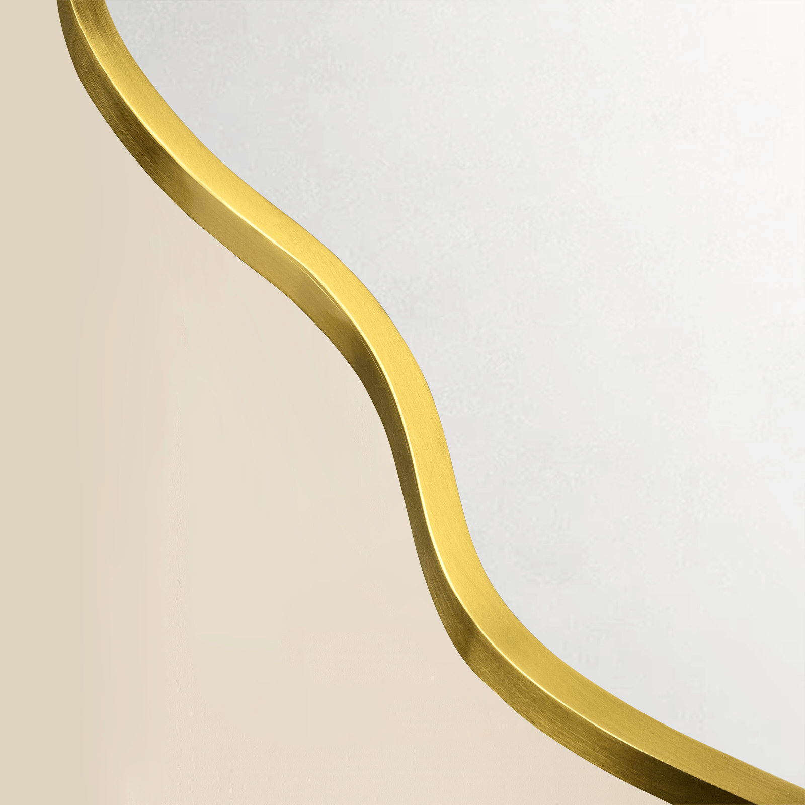 Vallia Modern Irregular Wall Mirrors, 22x24" in Brushed Gold GC-JL0002 Brushed Gold 22x34" TEHOME