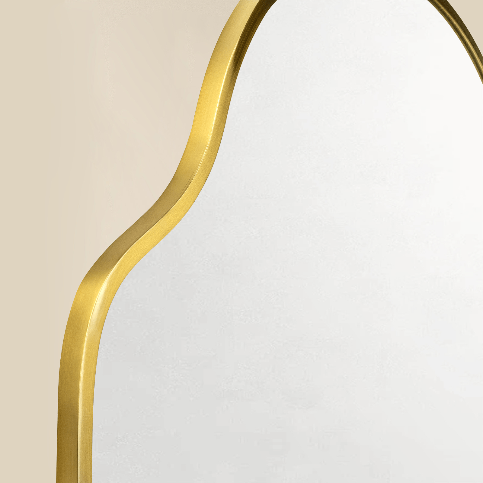 Vallia Modern Irregular Wall Mirrors, 22x24" in Brushed Gold GC-JL0002 Brushed Gold 22x34" TEHOME
