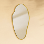 Vallia Modern Irregular Wall Mirrors, 22x24" in Brushed Gold GC-JL0002 Brushed Gold 22x34" TEHOME