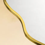 TEHOME  Vallia Modern Irregular Wall Mirrors 22x24 in Brushed Gold Detail View1