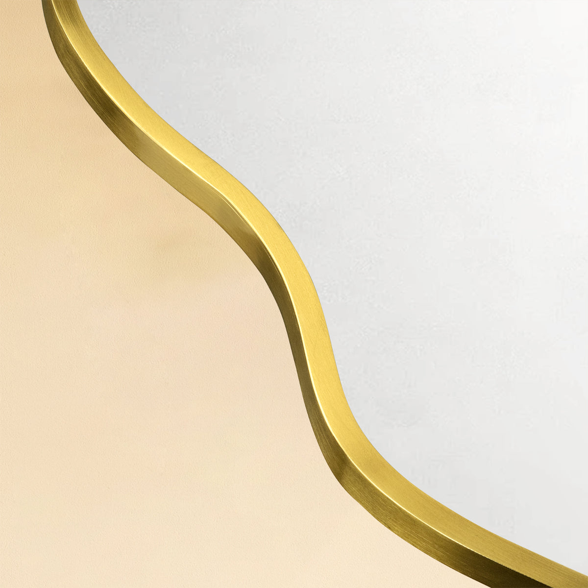 TEHOME  Vallia Modern Irregular Wall Mirrors 22x24 in Brushed Gold Detail View1
