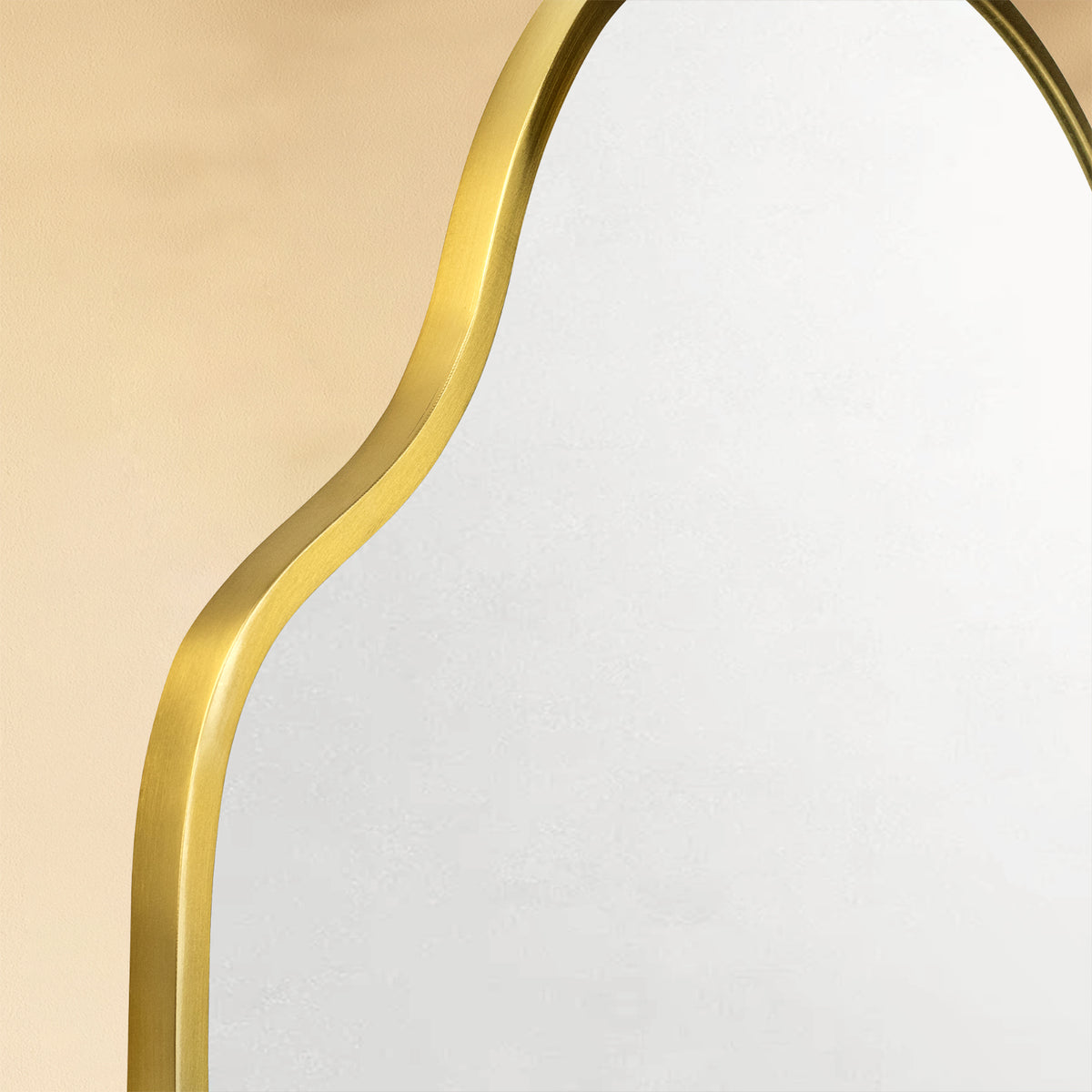 TEHOME  Vallia Modern Irregular Wall Mirrors 22x24 in Brushed Gold Detail View2