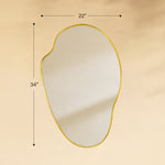 TEHOME  Vallia Modern Irregular Wall Mirrors 22x24 in Brushed Gold Size
