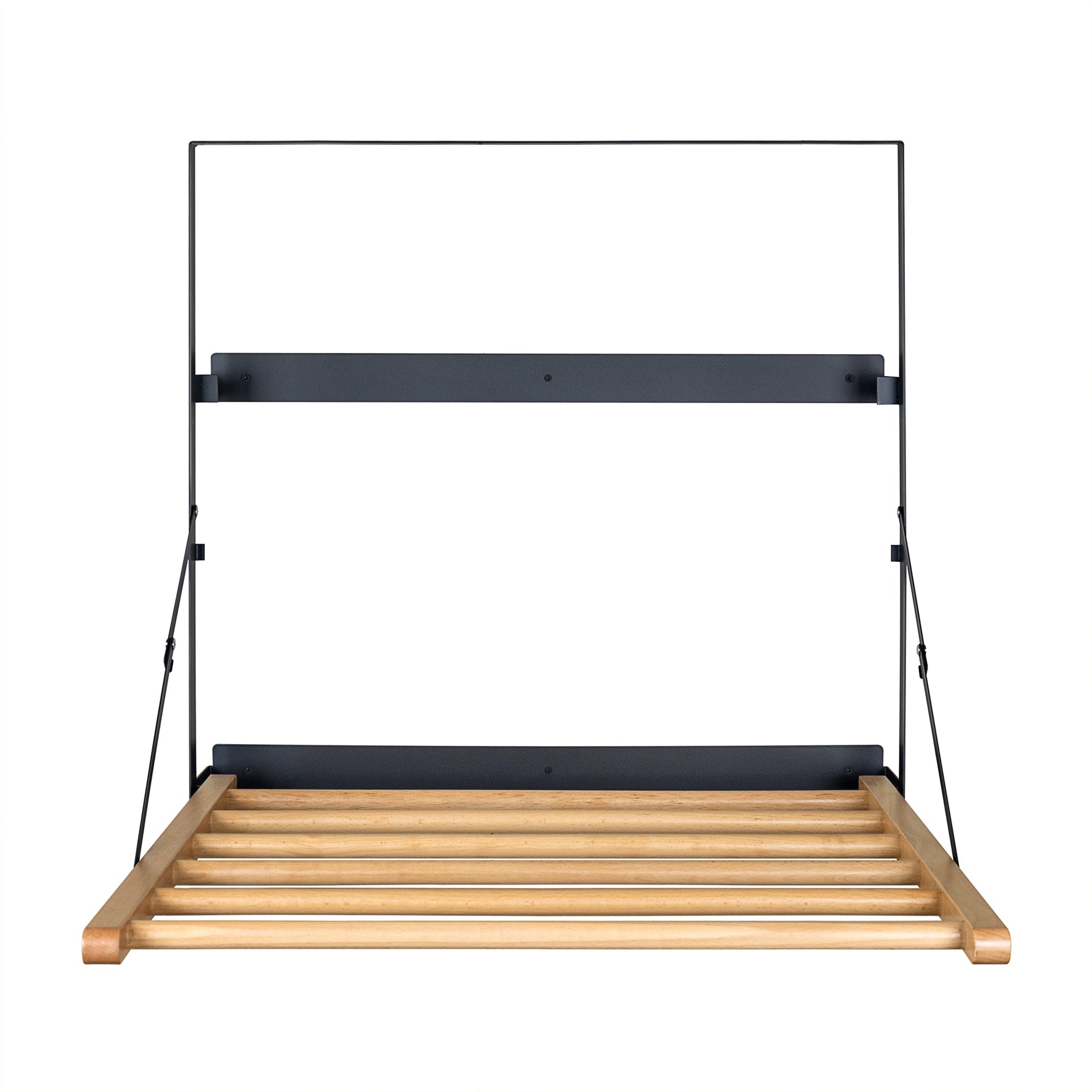Spiru Wall Mounted Laundry Drying Rack,25x26x25.7" GC-00794 Black 25x26x25.7" TEHOME