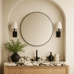 Yolanta Modern Round Wall Mirrors GC-0Y301 Oil Rubbed Bronze 30x30" TEHOME