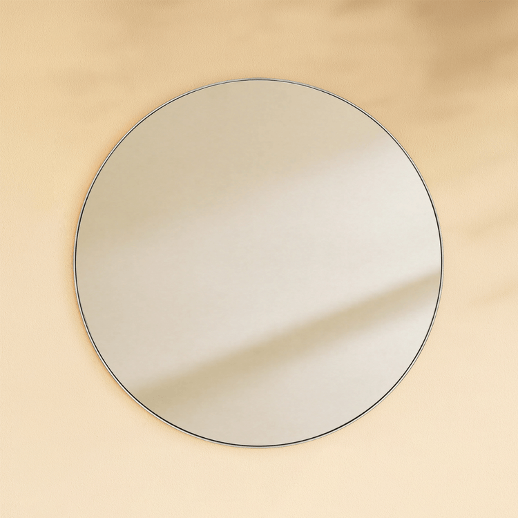 Yolanta Modern Round Wall Mirrors GC-0Y049 Brushed Nickel 30x30" TEHOME
