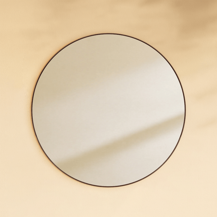 Yolanta Modern Round Wall Mirrors GC-0Y301 Oil Rubbed Bronze 30x30" TEHOME