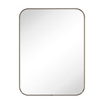 Lucia Contemporary Rounded Rectangular Framed Wall Mounted Bathroom Vanity Mirror GC-0Y313 Oil Rubbed Bronze 30x40" TEHOME
