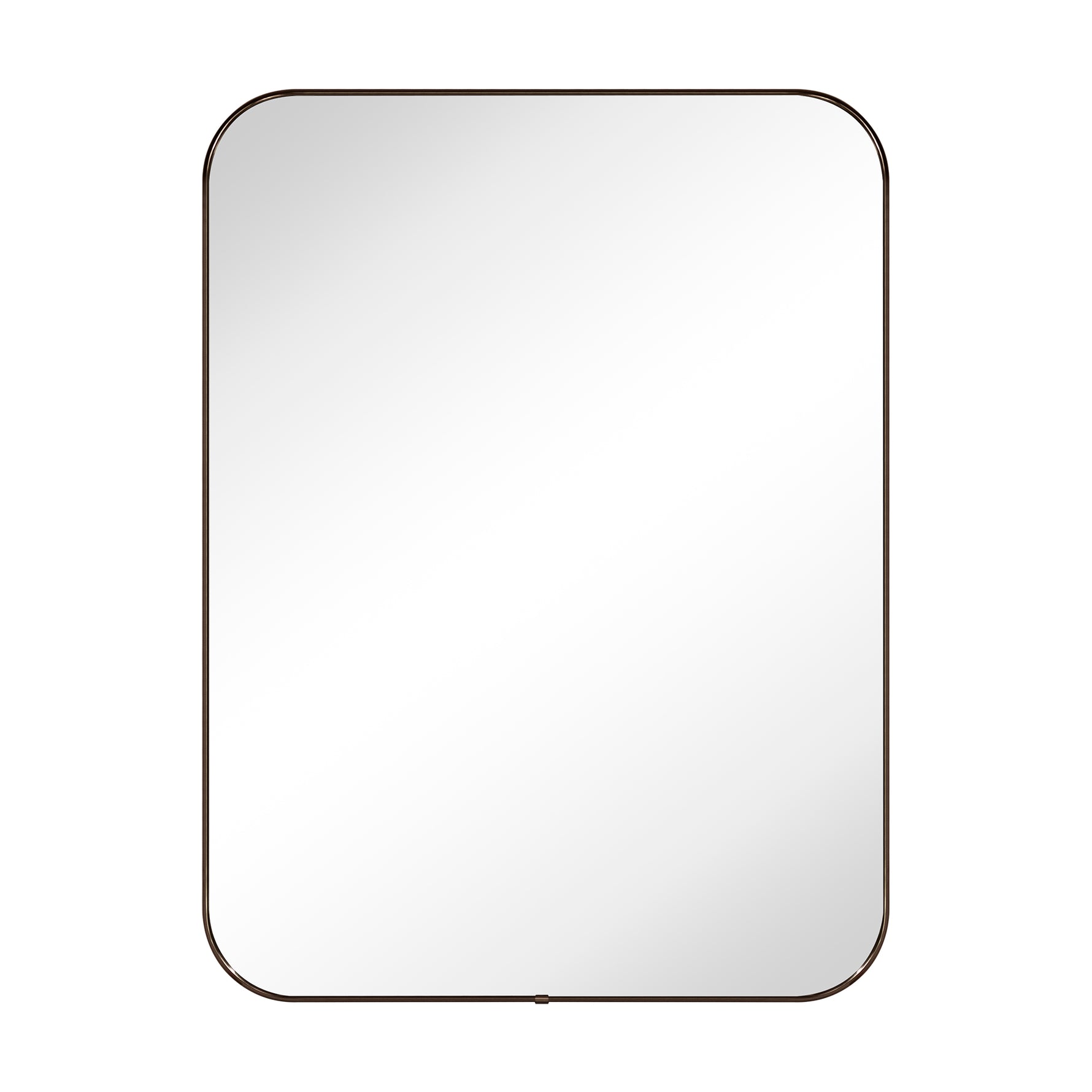 Lucia Contemporary Rounded Rectangular Framed Wall Mounted Bathroom Vanity Mirror GC-0Y313 Oil Rubbed Bronze 30x40" TEHOME