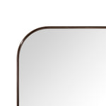 Lucia Contemporary Rounded Rectangular Framed Wall Mounted Bathroom Vanity Mirror GC-0Y307 Brushed Gold 30x22" TEHOME