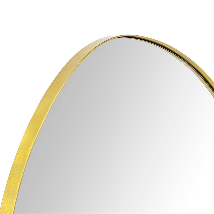 Floria Modern Irregular Large Wall Mirrors GC-0Y335 Brushed Gold 40x30" TEHOME