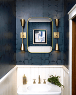 Lucia Contemporary Rounded Rectangular Framed Wall Mounted Bathroom Vanity Mirror GC-0Y312 Oil Rubbed Bronze 24x36" TEHOME