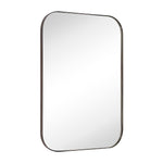 Bellara Mid - Century Rectangle Large Wall Mirrors with Rounded Corners GC-0Y145 Oil Rubbed Bronze 30x40" TEHOME