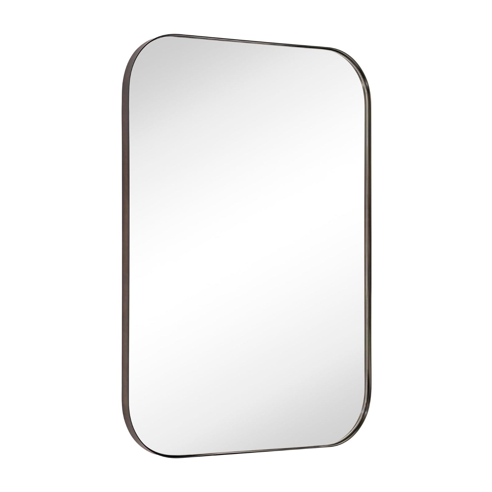 Bellara Mid - Century Rectangle Large Wall Mirrors with Rounded Corners GC-0Y145 Oil Rubbed Bronze 30x40" TEHOME