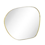 Floria Modern Irregular Large Wall Mirrors GC-0Y335 Brushed Gold 40x30" TEHOME
