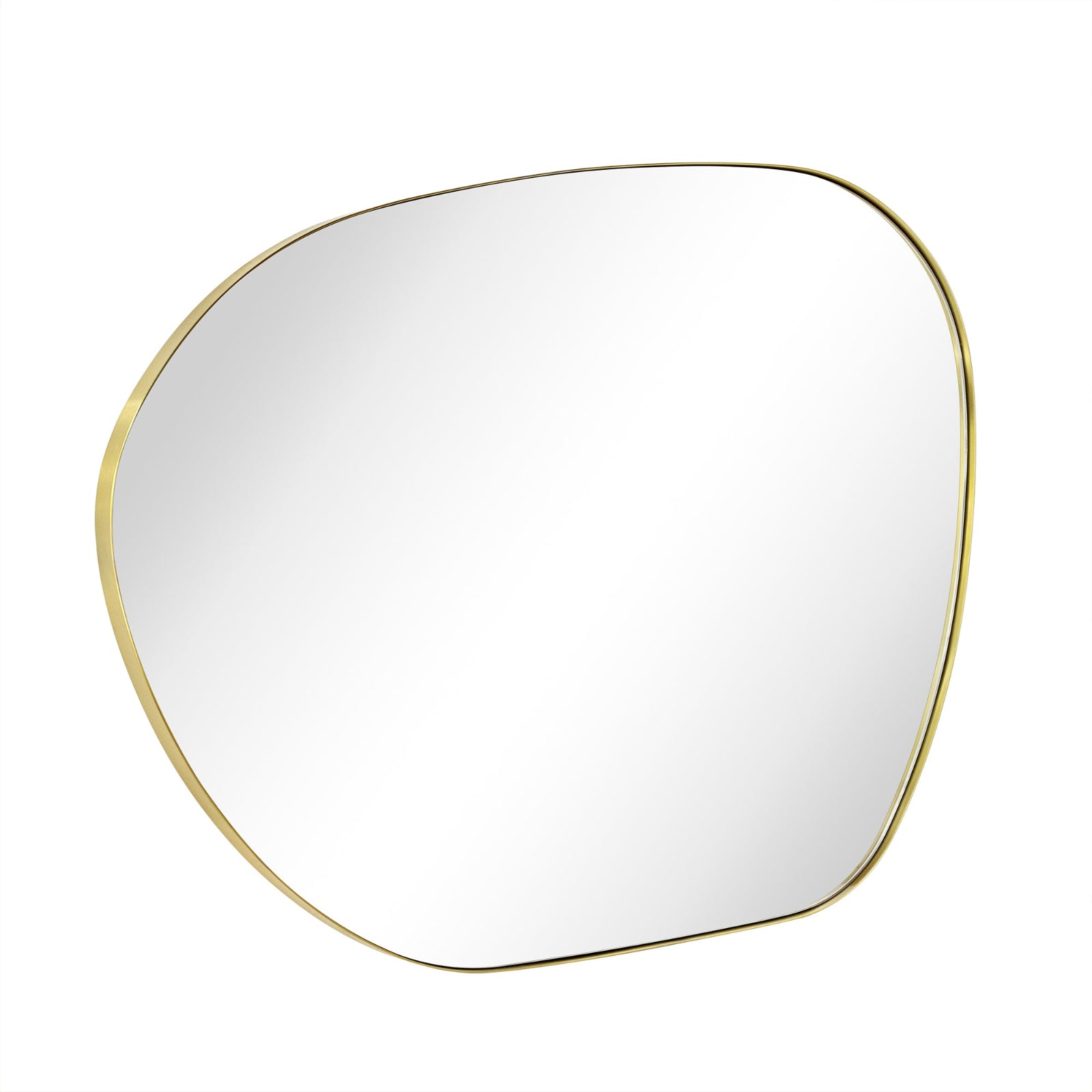 Floria Modern Irregular Large Wall Mirrors GC-0Y335 Brushed Gold 40x30" TEHOME