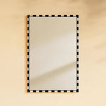 TEHOME livra Rectangle Black and White Wall Mirrors 20x30" Front View