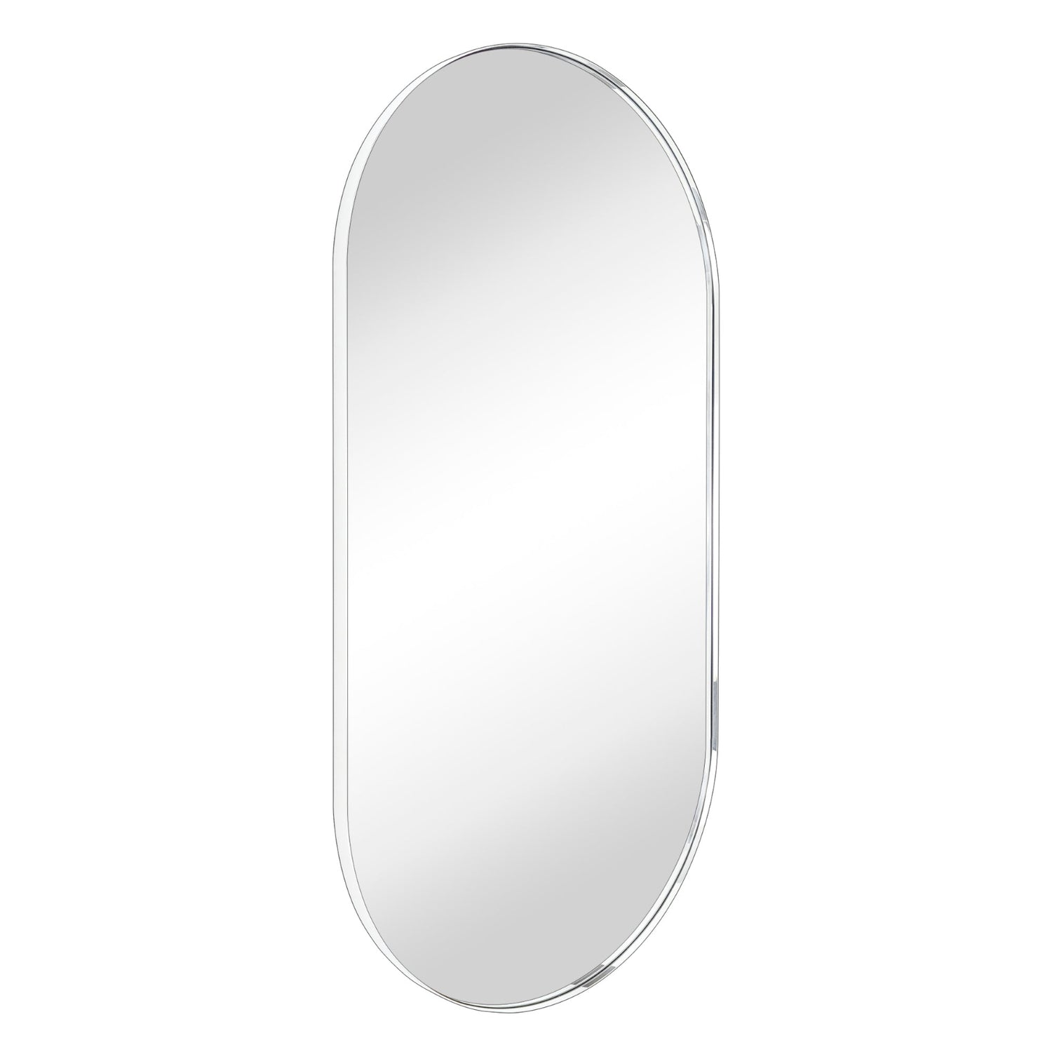 Brielle Mid - century Pill Large Wall Mirrors GC-0Y294 Chrome 30x40" TEHOME