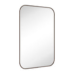 Lucia Contemporary Rounded Rectangular Framed Wall Mounted Bathroom Vanity Mirror GC-0Y313 Oil Rubbed Bronze 30x40" TEHOME