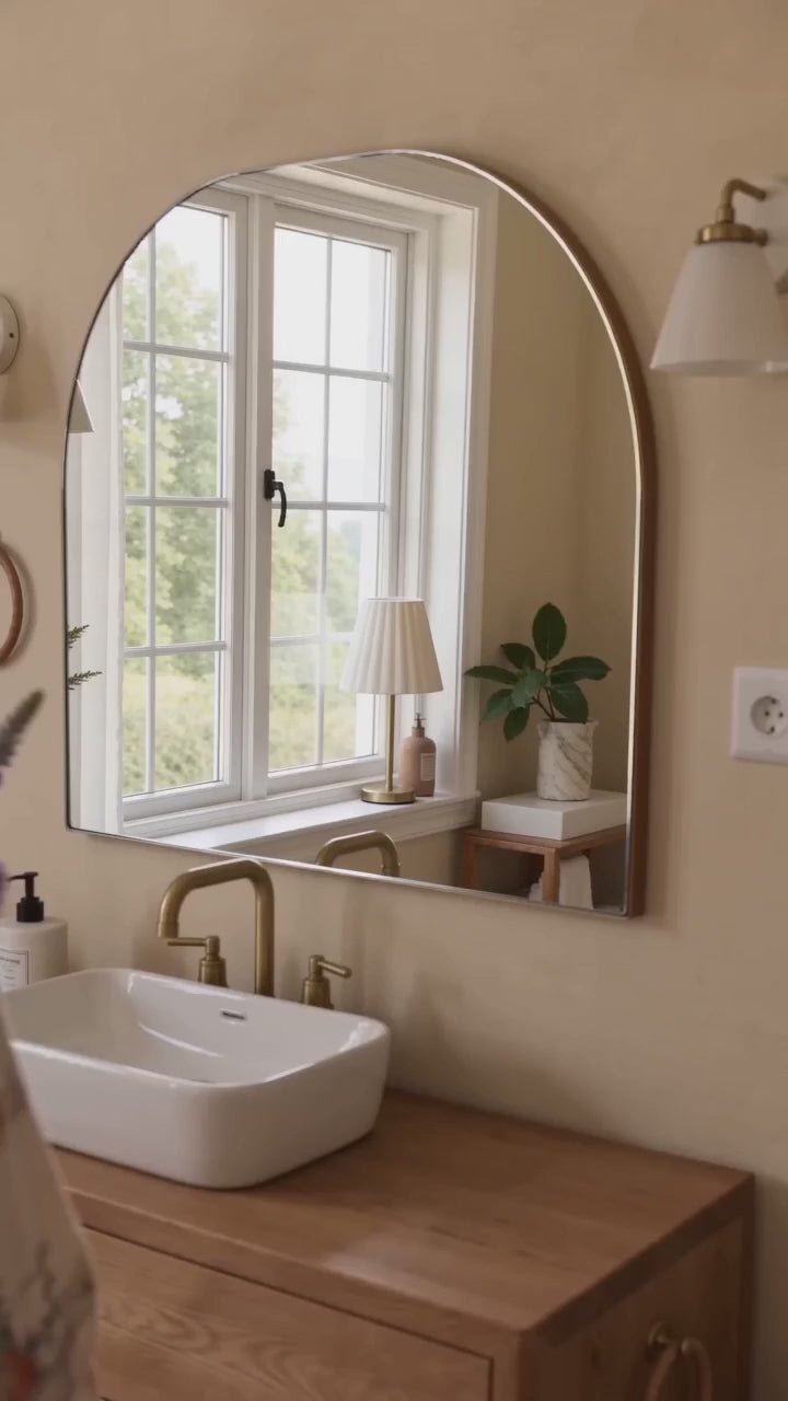 Dezerae Modern Arch Mantel Mirrors