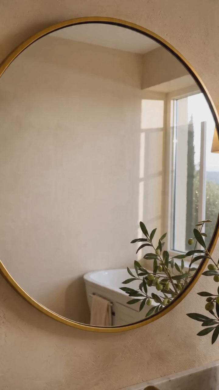 Korra Modern Round Wall Mirrors