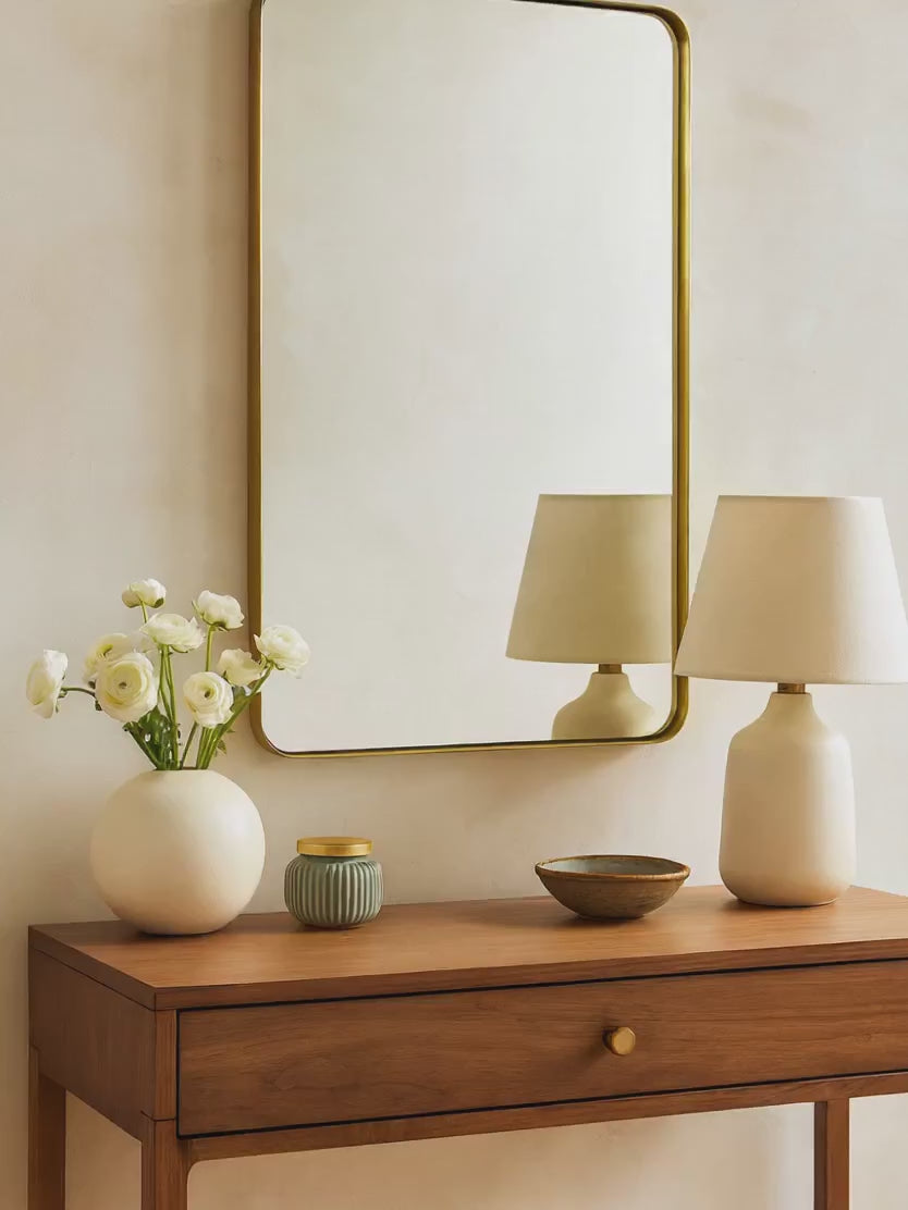 Kengston Modern Rectangle Bathroom Mirrors with Rounded Corners