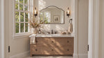 TEHOME Arden Scalloped Black Bathroom Vanity Mirror, Matt Black Decorative Bathroom Mirror