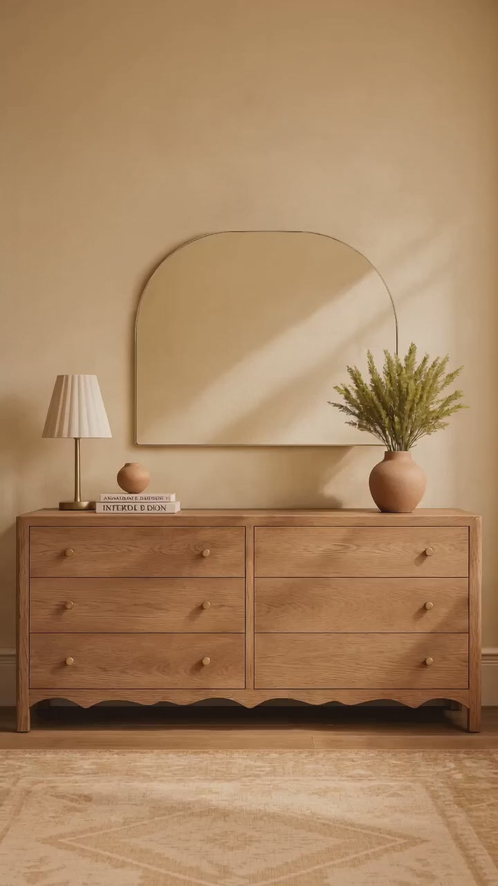 Dezerae Modern Arch Mantel Mirrors