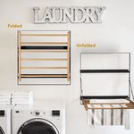 Spiru Wall Mounted Laundry Drying Rack,25x26x25.7" GC-00794 Black 25x26x25.7" TEHOME