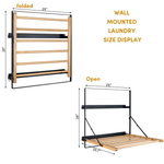 Spiru Wall Mounted Laundry Drying Rack,25x26x25.7" GC-00794 Black 25x26x25.7" TEHOME